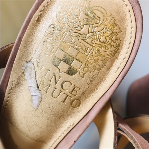 Vince Camuto Strappy Pink Mauve Block Heels 9.5 - Picture 7 of 8